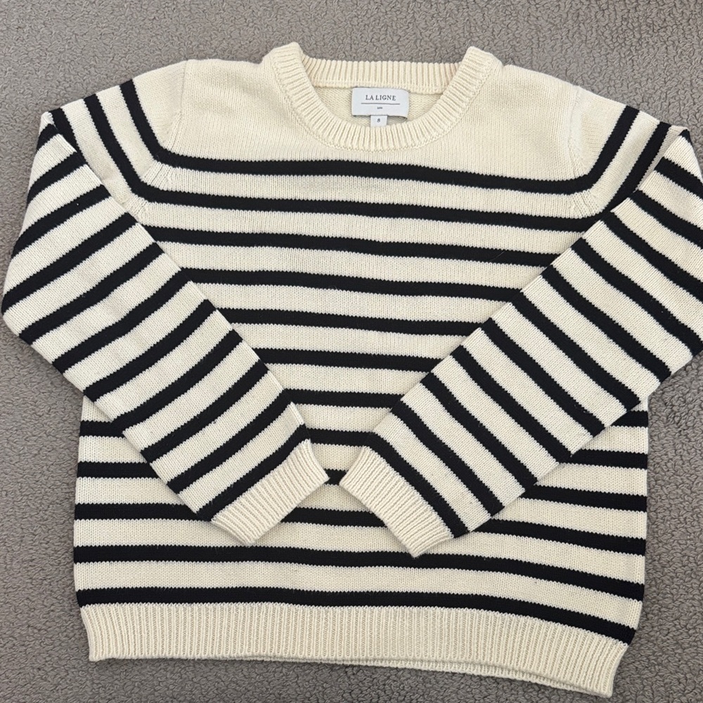 La Ligne Striped Navy and White Sweater Child Sweater